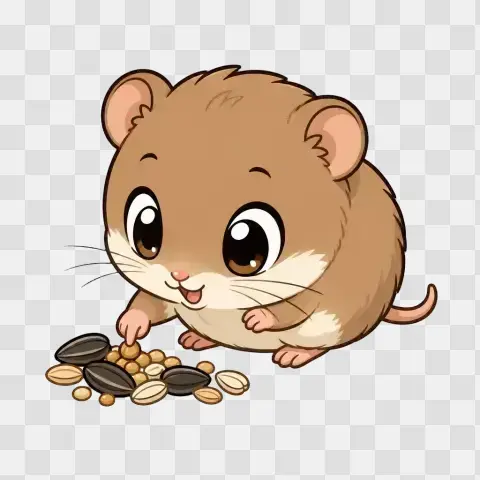 African Pygmy Mouse Chibi Counting Seeds