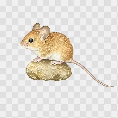 African Pygmy Mouse Watercolor Clipart