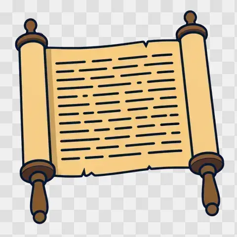 Ancient Papyrus Scroll Open And Unrolled