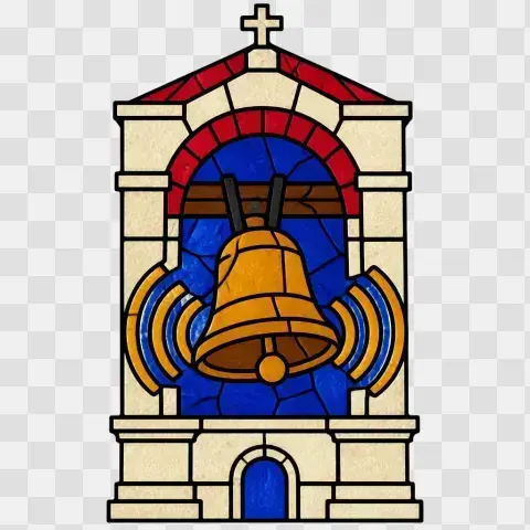 Bell Tower With Ringing Bell