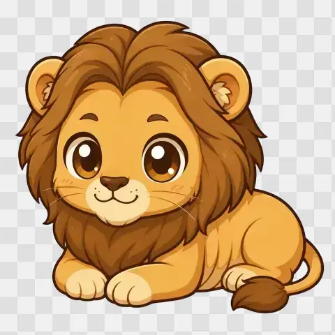 Chibi Asiatic Gir Lion Sphinx Like Rest