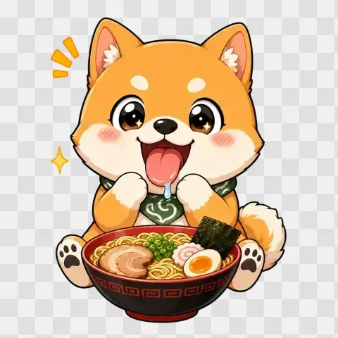 Chibi Shiba Inu Ramen Lover Dkq906