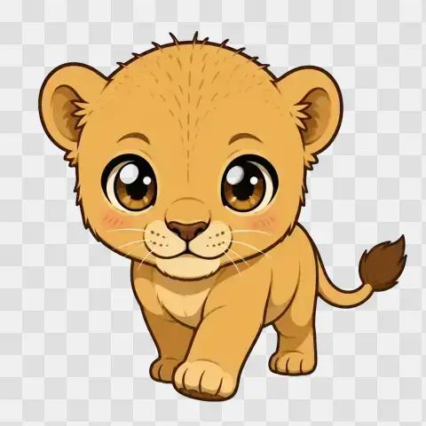Chibi Tsavo Sparse Maned Lion Walking