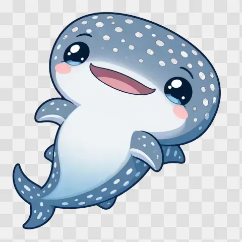 Chibi Whale Shark Belly Up Floating Pose