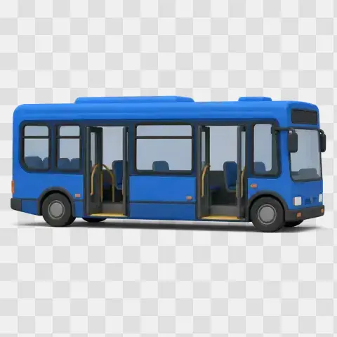 City Bus Full Side Profile Doors Open