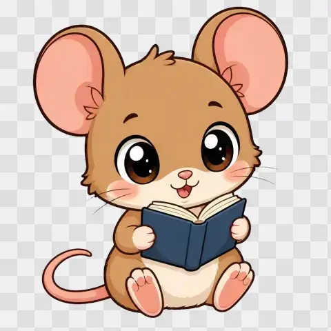 Deer Mouse Juvenile Reading A Tiny Book