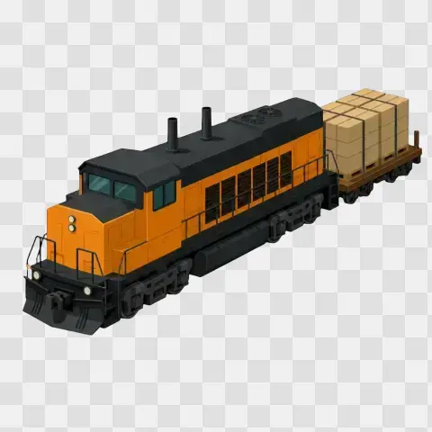 Diesel Electric Freight Locomotive Hauling Freight