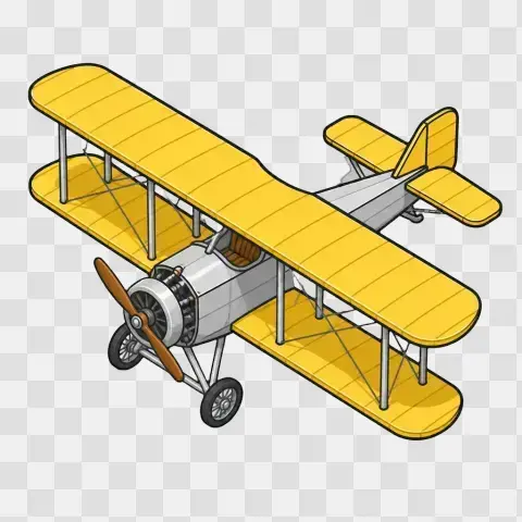 Early Biplane Overhead Biased View