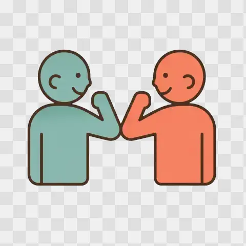 Elbow Greeting Friends