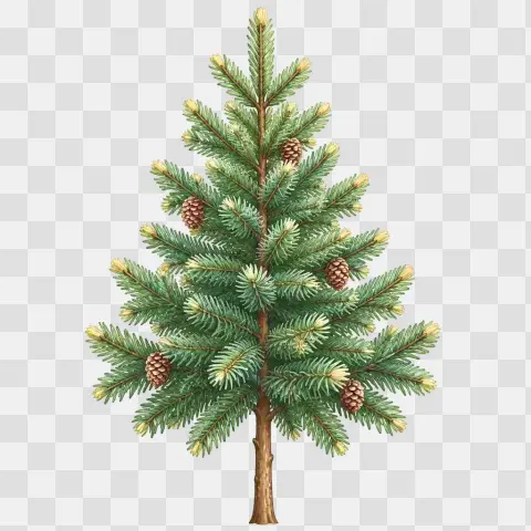 First Pruned Young Christmas Tree Pale Dawn Light
