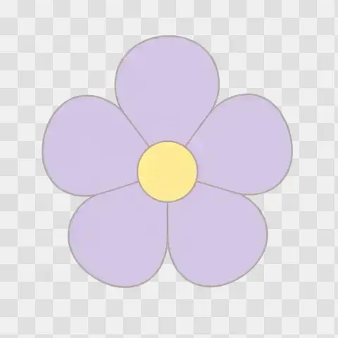Five Petal Blossom Pastel Paper Cut Clip Art