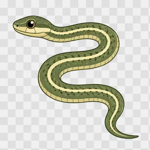 Garter Snake Juvenile Slithering Profile