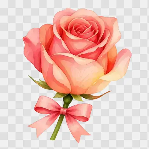 Half Open Bloom In Rosy Sunrise Light