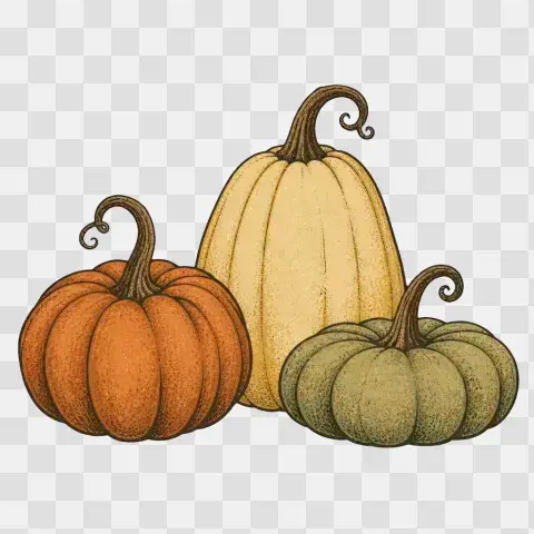 Heirloom Pumpkin Trio Orange Cream And Sage