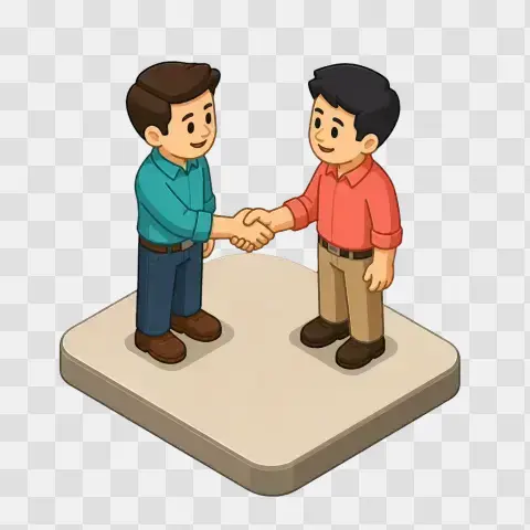 Isometric Handshake Friends
