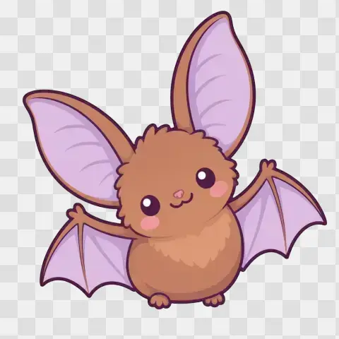 Kawaii Brown Long Eared Bat Curious Juvenile