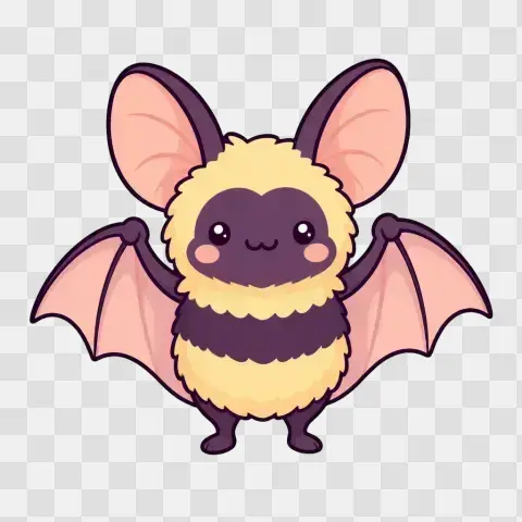 Kawaii Bumblebee Bat Tiny Standing Pose