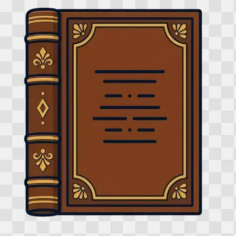 Leather Bound Volume Straight On Cover View