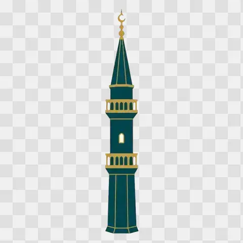 Minaret Silhouette Tall Single Tower
