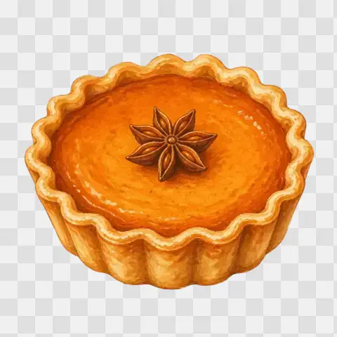 Mini Pumpkin Tart Clipart
