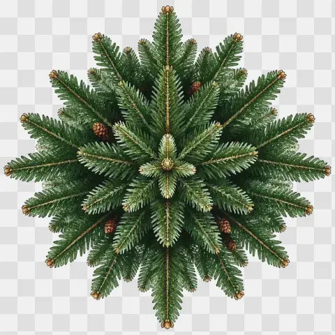 Nordmann Fir Top Down Radial Crown View