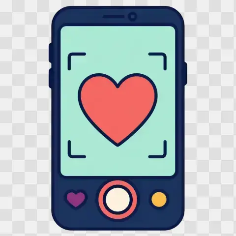 Phone Camera Straight On Framing A Heart