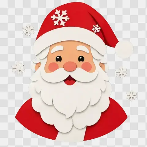 Santa Front View Gentle Snowfall