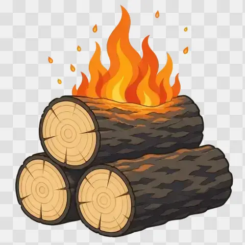 Stacked Log Icon Split Firewood