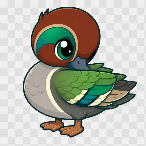 Teal Drake Chibi Preening