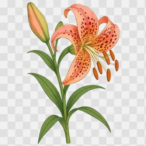 Tiger Lily First Opening Three Quarter View
