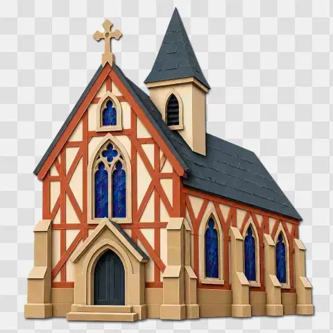 Timber Frame Church Decorative Fa Ade
