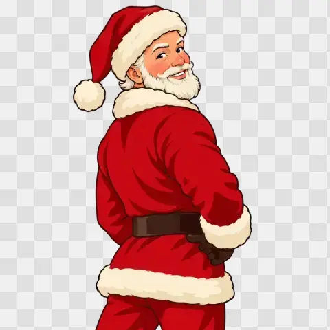Younger Looking Santa Three Quarter Rear Glance