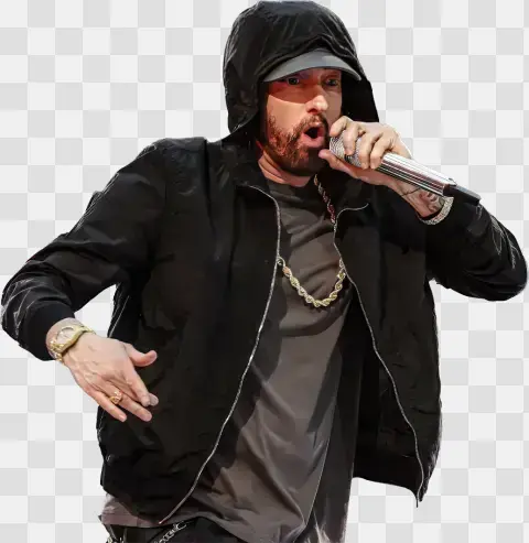 Energetic Hip Hop Artist Performing Live