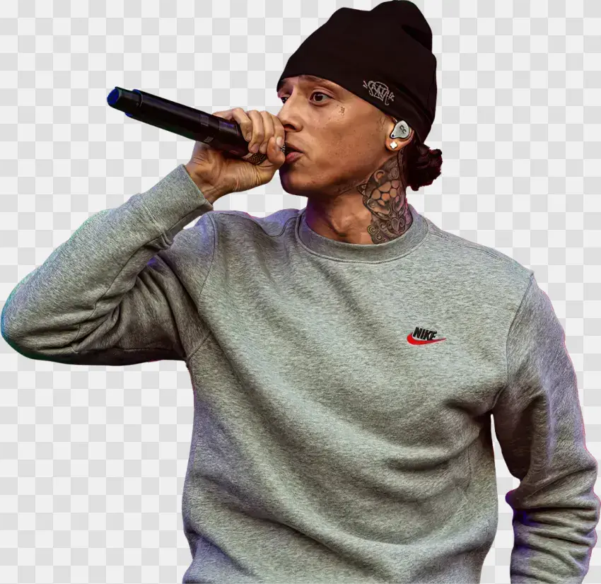 Rap Artist Performing Live In Beanie