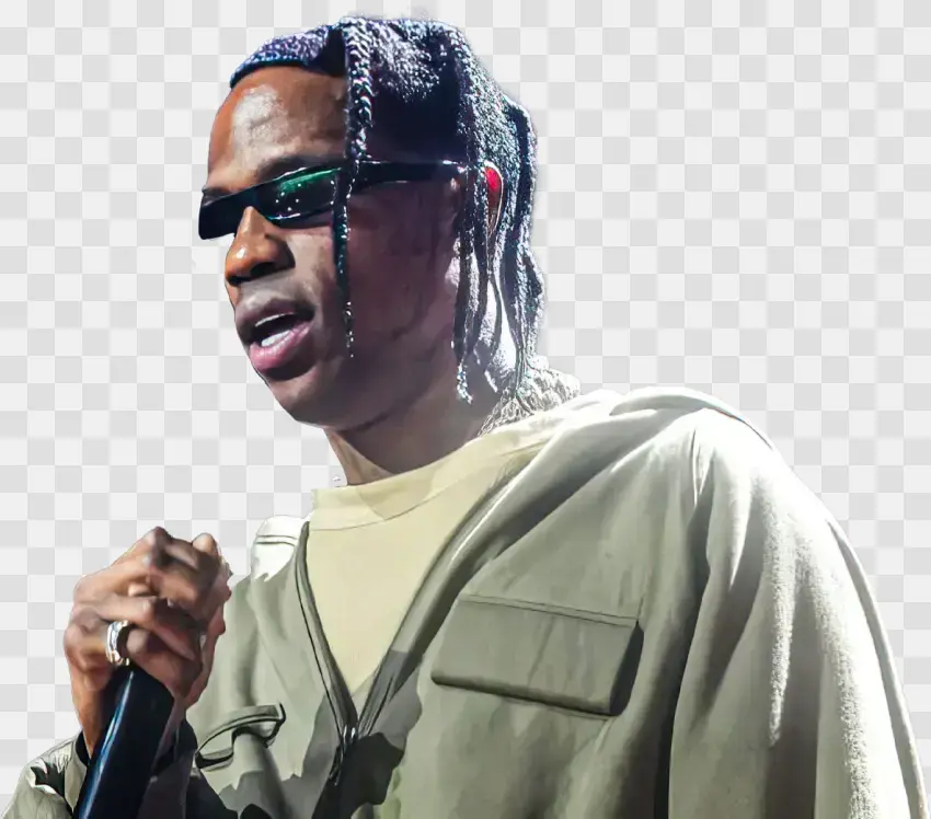 Travis Scott Holding Microphone