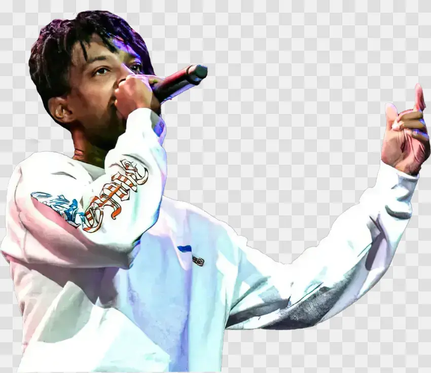 Artist Performing Live With Microphone