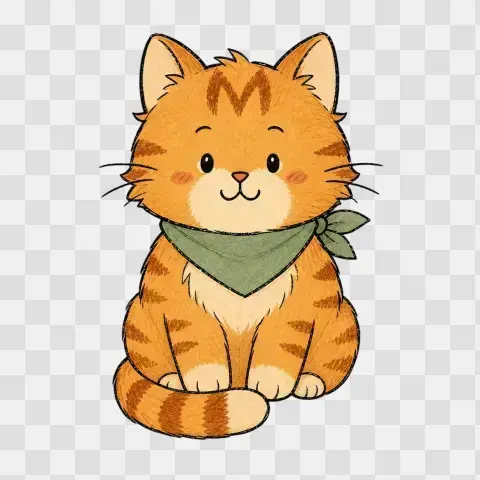 Marmalade Sitting Portrait Orange Tabby Subject