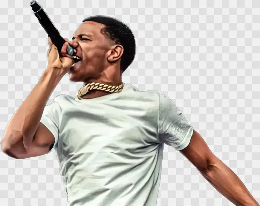 Energetic Hip Hop Artist Singing Live