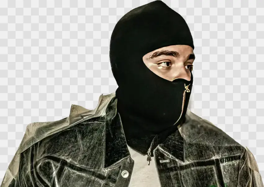 Young Man In Zipper Balaclava Jacket