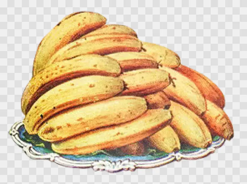 Vintage Illustration Of Ripe Bananas