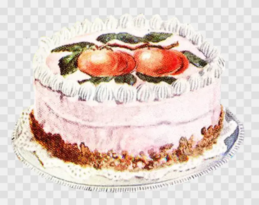 Pink Frosted Fruit Cake