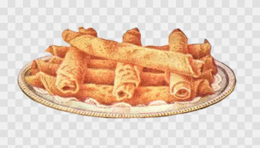 Plate Of Crispy Rolled Wafers