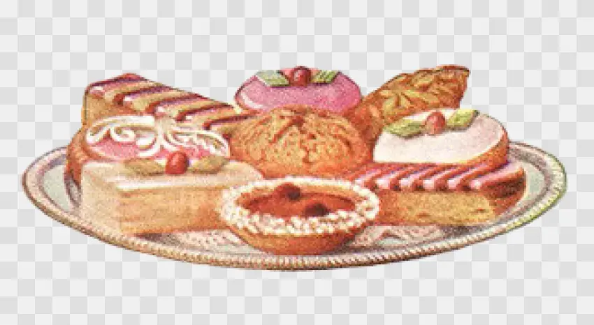 Collection Of Decorative Small Pastries