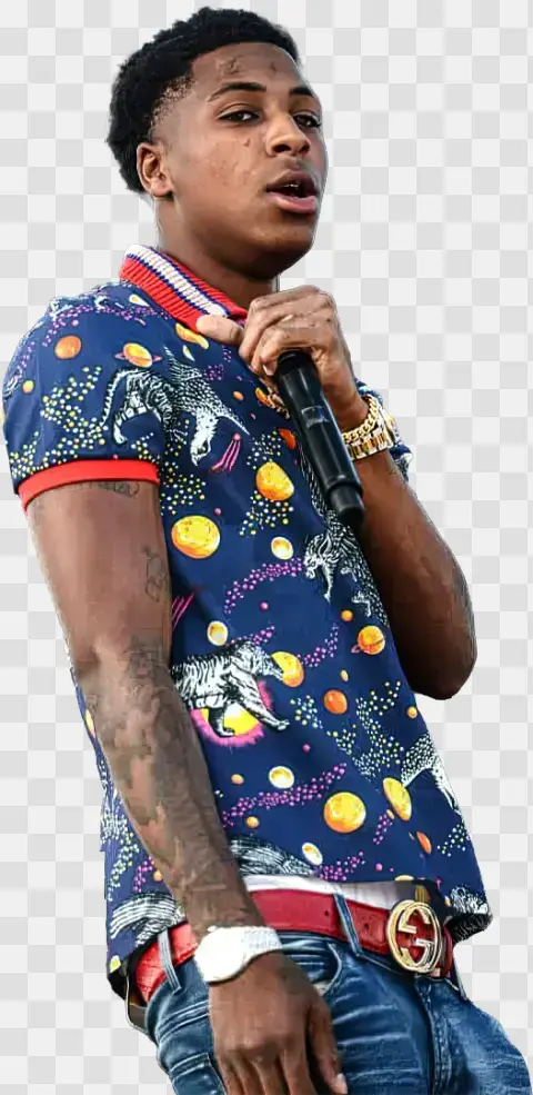 NBA Youngboy Singing Into Microphone