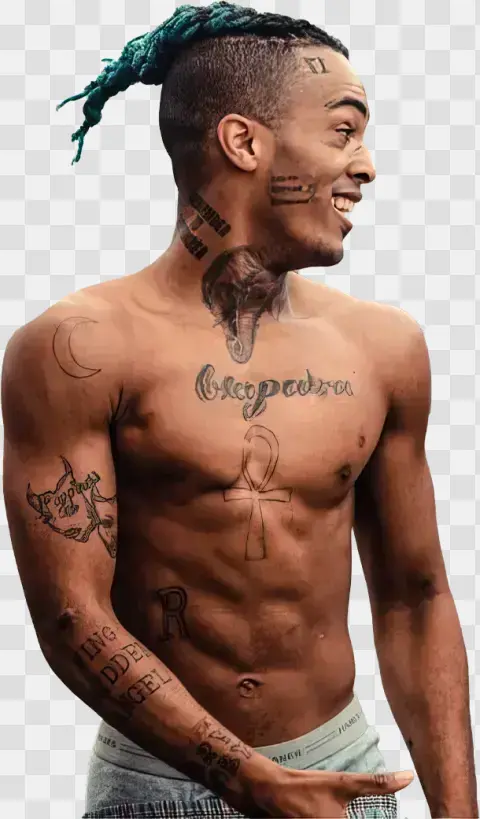 Smiling Rapper with Tattoos Performing