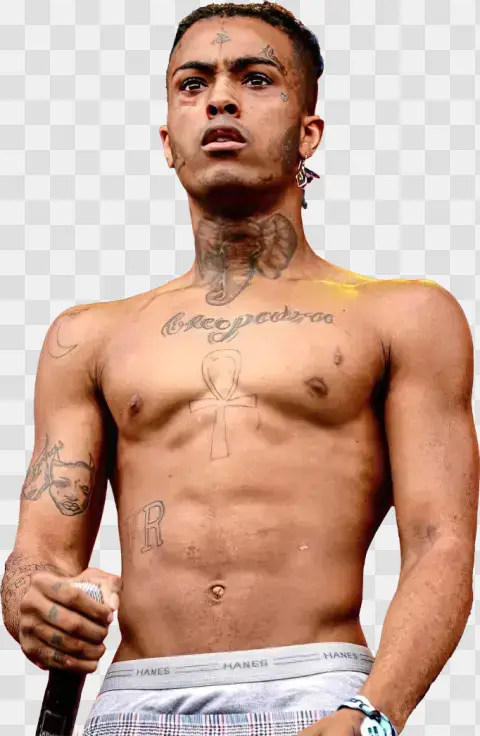 Shirtless Rapper Performing on Stage