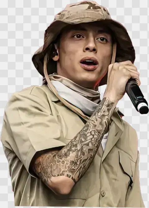 Male Rapper Performing Live On Stage