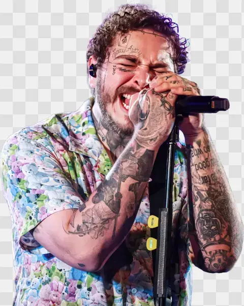Post Malone In Teddy Bear Shirt