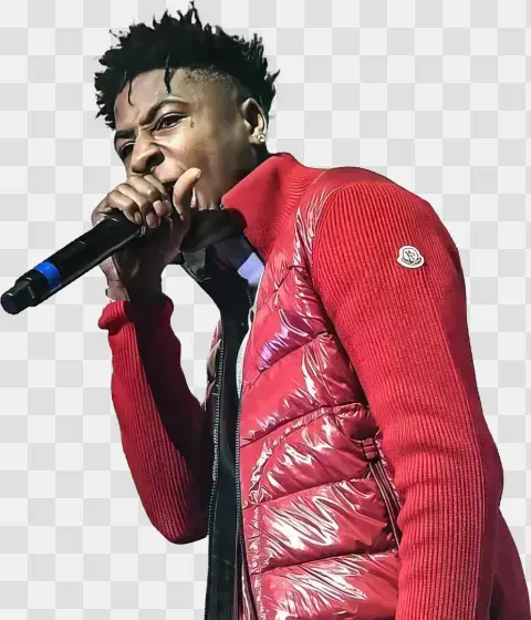Rapper Performing In Red Jacket